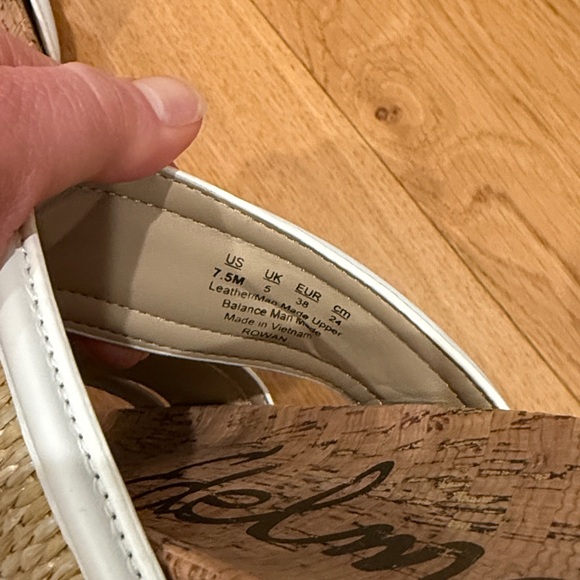 Sam Edelman Rowan Natural Raffia White Sandals, 7.5 - Picture 5 of 6